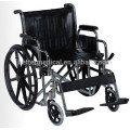 Extra width and heavy duty chrome steel wheelchair